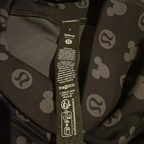 Lululemon x Disney wunder train high rise size 4